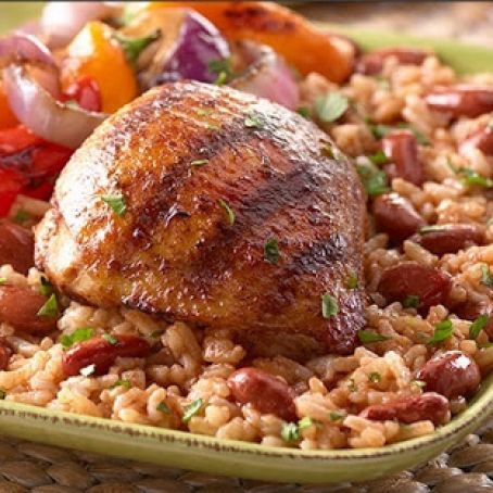 Smoky Grilled Chicken with Easy Rice & Beans