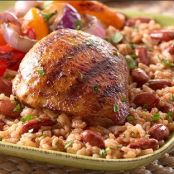Smoky Grilled Chicken with Easy Rice & Beans