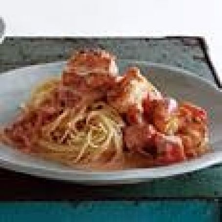 Capellini with Shrimp and Creamy Tomato Sauce