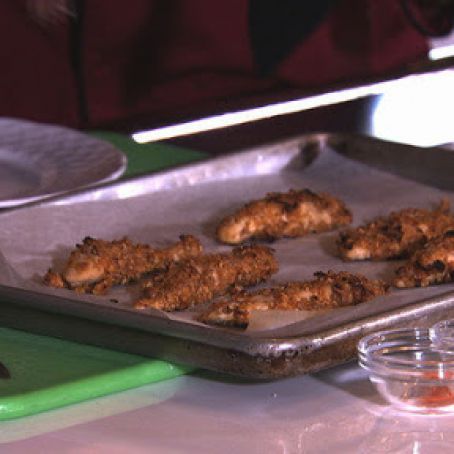 Honey Pecan Crusted Chicken with Barbeque Dipping Sauce