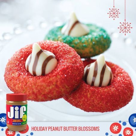 Holiday Peanut Butter Blossoms