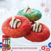 Holiday Peanut Butter Blossoms