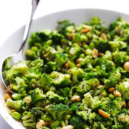 Asian Broccoli Salad with Peanut Sauce