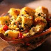 Cornbread and Wild Rice Dressing with Pine Nuts and Parsley