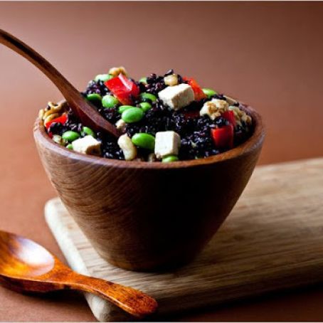 BLACK RICE & SOY SALAD w/ASIAN DRESSING