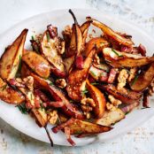 Sautéed Pears with Bacon and Mustard Dressing