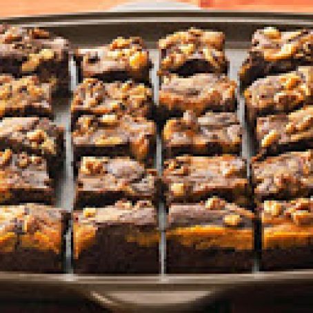 Marbled Chocolate-Pumpkin Brownies