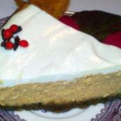 Gluten Free Pumpkin Cheesecake with Sour Cream Topping