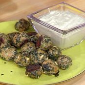 GROUND****Spanikopita Chicken Meatballs with Spicy Cucumber and Yogurt Sauce (Rachel Ray) - 5(2) Points
