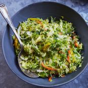 Sautéed Brussels Sprout Slaw with Sweet Peppers