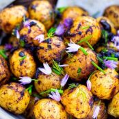 Potato Salad-Grilled with Black Garlic Vinaigrette