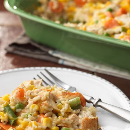 Easy Cheesy Chicken & Rice Casserole (Campbell's)