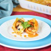 Black Bean and Chicken Enchilada Stuffed Shells