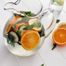 Orange Lemon Cucumber & Mint Infused Water