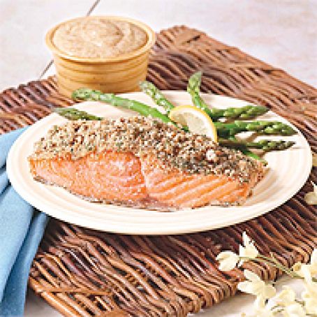 Honey-Dijon Salmon With Pecan Crust