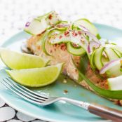 Salmon with Asian Cucumber Salad
