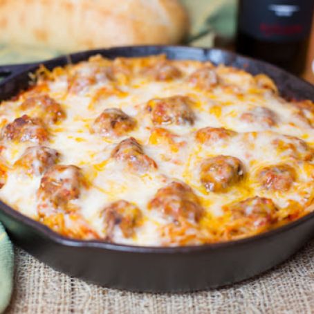 Baked Spaghetti & Meatballs