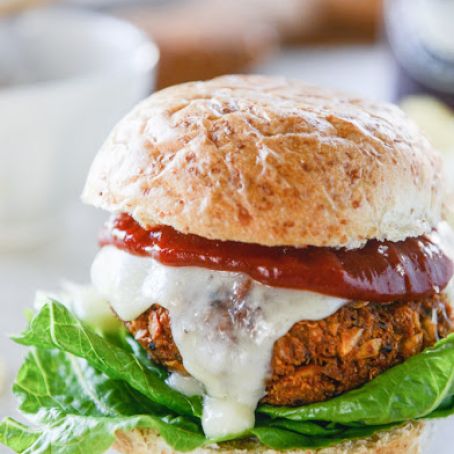 Cheesy Crunchy Crispy Chickpea Burgers