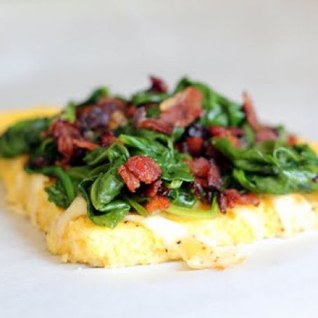 Spinach & Bacon French Bread Pizza