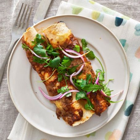 Roasted Squash and Black Bean Enchiladas