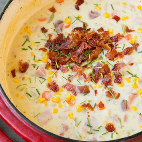 Creamy Ham Potato and Corn Chowder
