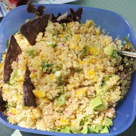 Quinoa and Avocado Salad with Roasted Corn
