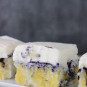 Blueberry Cheesecake Poke Cake