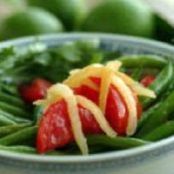 Green Beans with Preserved Lemons and Roasted Red Peppers