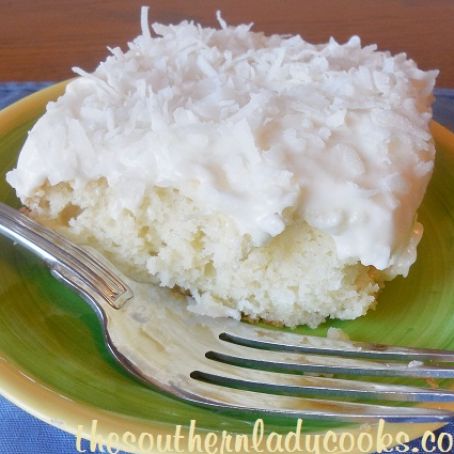 Easy Sour Cream Coconut Cake