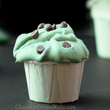 Mint Chocolate Chip Frosting (free of shortening, and can also be sugar-free)