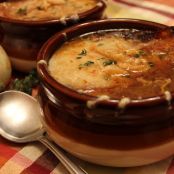 ONION SOUP WITH CAMEMBERT GRATIN