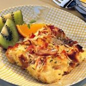 Prosciutto and Mushroom Strata