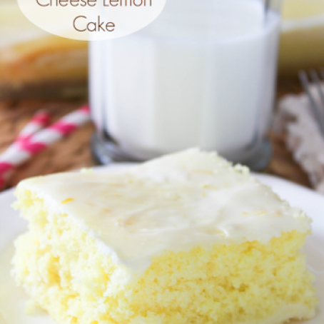 Skinny Cream Cheese Lemon Cake
