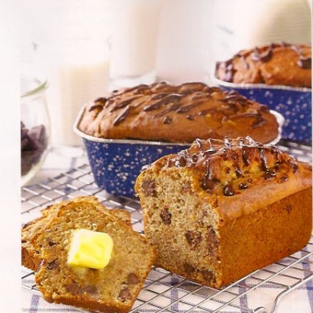 Peanut Butter Banana Bread with Chocolate Chips