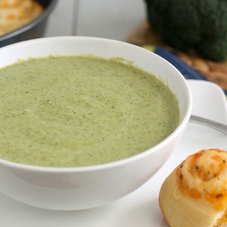 Lightened Up Broccoli-Cheddar Soup
