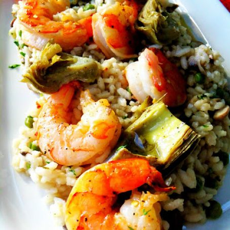 Shrimp and Artichoke Risotto