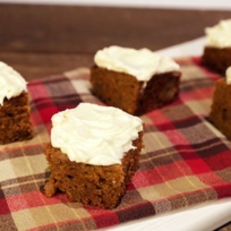 Ginger Pumpkin Bars with Cream Cheese Icing