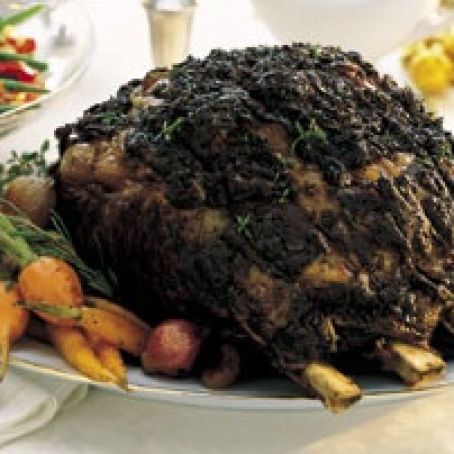 Mustard-glazed rib roast