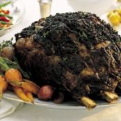 Mustard-glazed rib roast