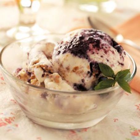 Blueberry Waffle Cone Ice Cream
