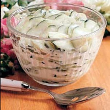 Cucumbers with Dressing