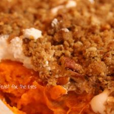 Sweet Potato Casserole with Marshmallow & Pecan-Streusel