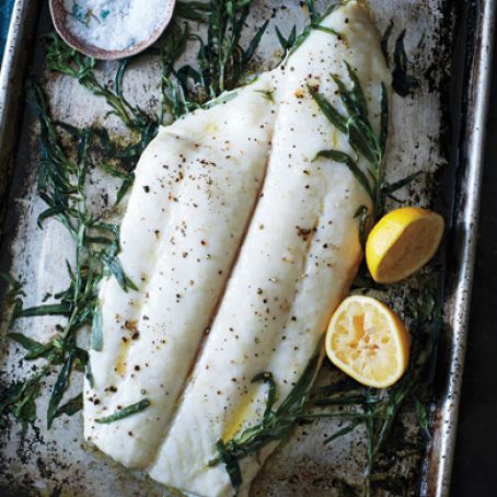 Tarragon-Roasted Halibut with Hazelnut Brown Butter