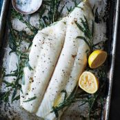 Tarragon-Roasted Halibut with Hazelnut Brown Butter