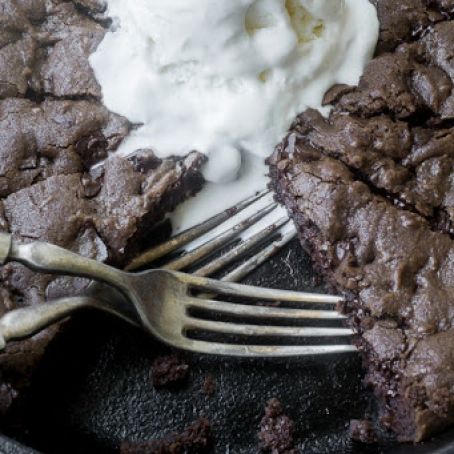 Double Chocolate Chip Skillet Cookie