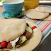 Grilled Beef Gyros Cucumber Sauce (Tzatziki)