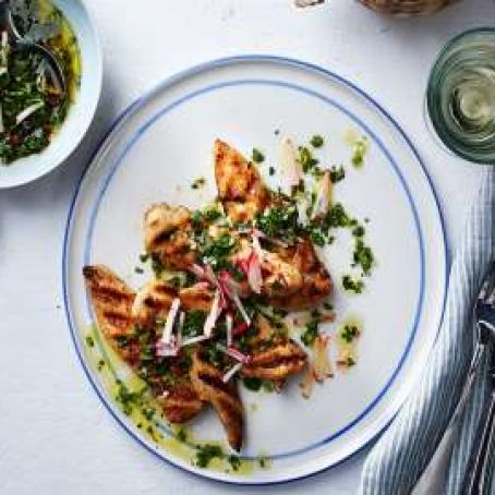 Grilled Chicken Tenders With Chimichurri Sauce