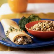 Creamy Chicken and Mushroom Crepes