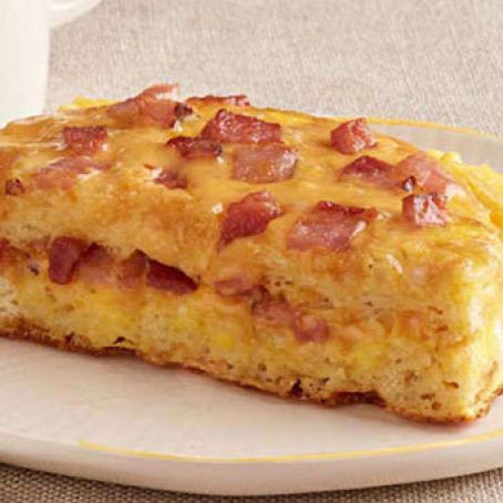 Easy Waffle Ham & Cheese Bake