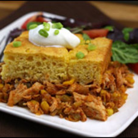 BBQ Chicken Cornbread Casserole